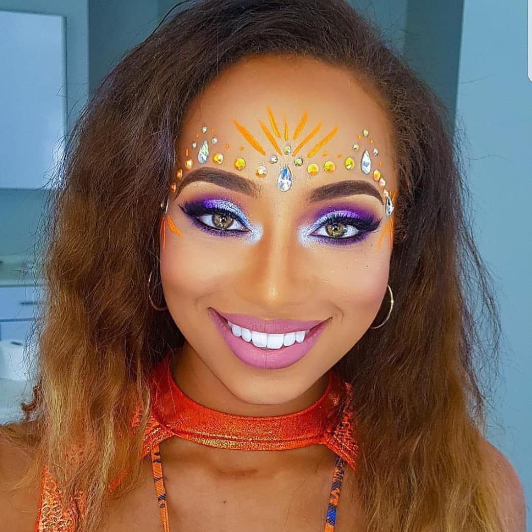 Carnival makeup by I Heart Makeup — Gems and glitter